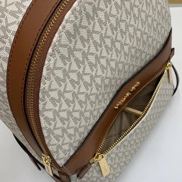 MICHAEL KORS KENLY MEDIUM BACKPACK VANILLA SIGNATURE COLOR - Picture 8 of 16